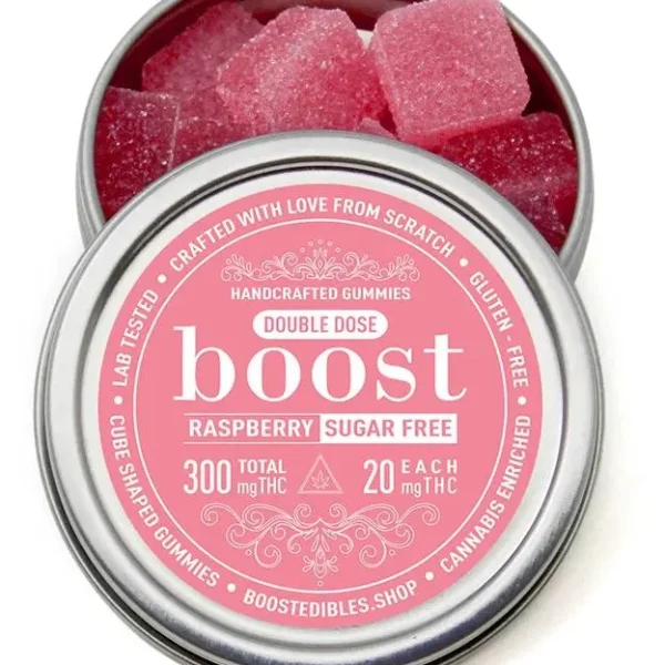 Boost THC sugar free raspberry gummies